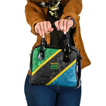 Tanzania 255 Shoulder Handbag African Mix Pattern Flag Motif LT9