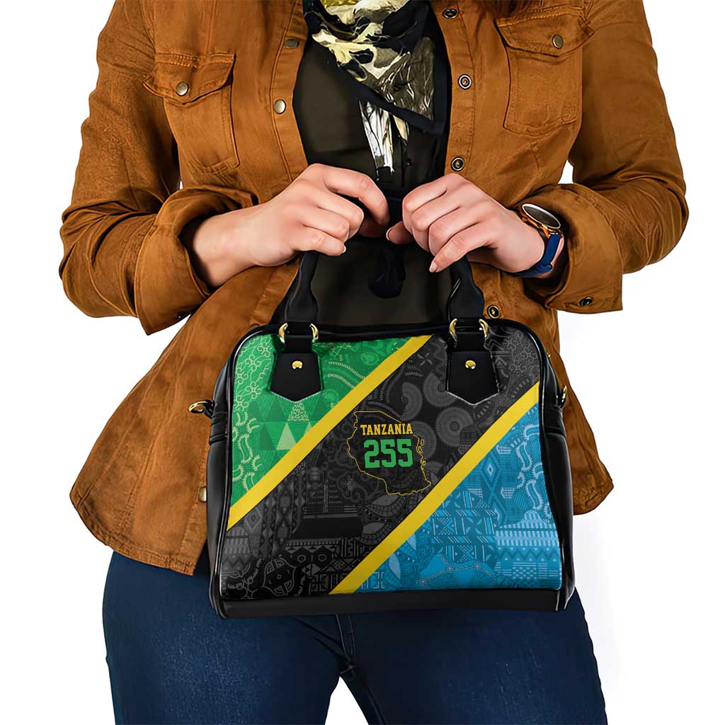 Tanzania 255 Shoulder Handbag African Mix Pattern Flag Motif LT9