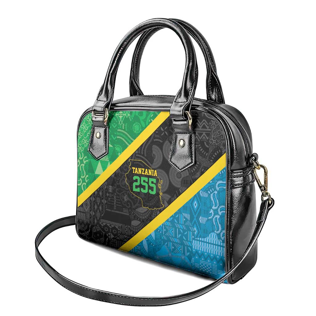 Tanzania 255 Shoulder Handbag African Mix Pattern Flag Motif LT9