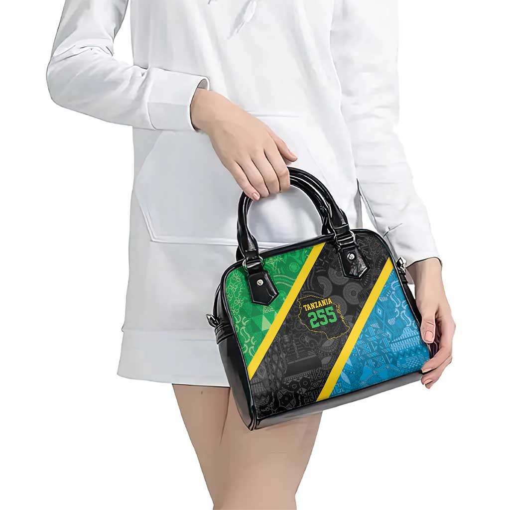 Tanzania 255 Shoulder Handbag African Mix Pattern Flag Motif LT9