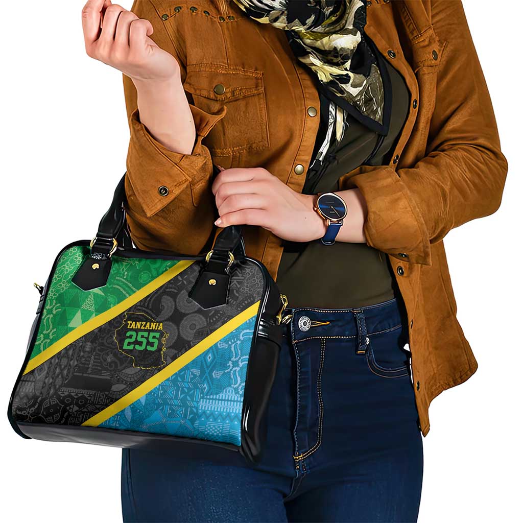 Tanzania 255 Shoulder Handbag African Mix Pattern Flag Motif LT9