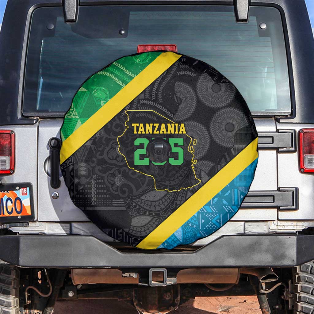 Tanzania 255 Spare Tire Cover African Mix Pattern Flag Motif LT9