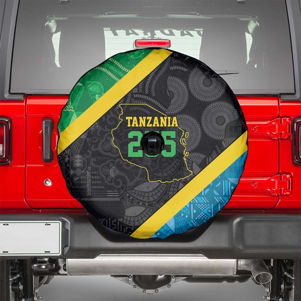 Tanzania 255 Spare Tire Cover African Mix Pattern Flag Motif LT9