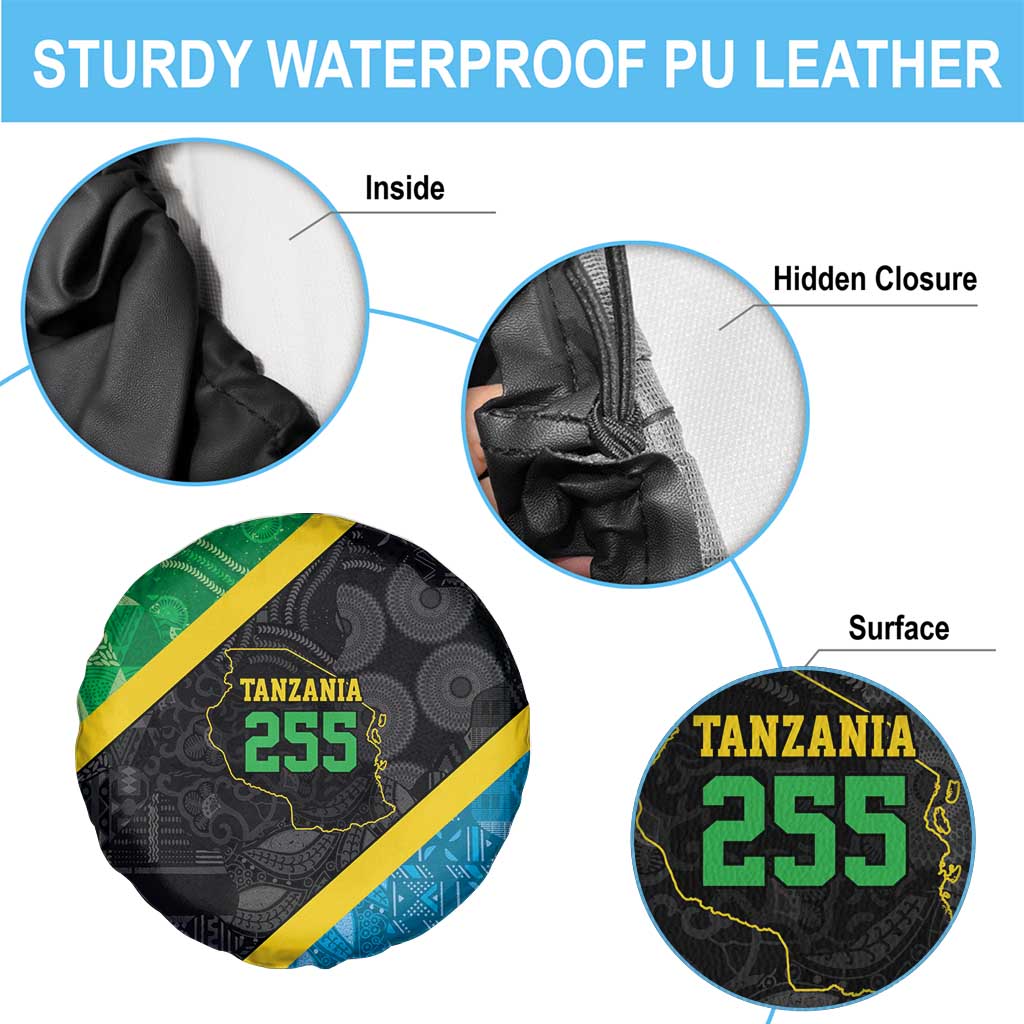 Tanzania 255 Spare Tire Cover African Mix Pattern Flag Motif LT9