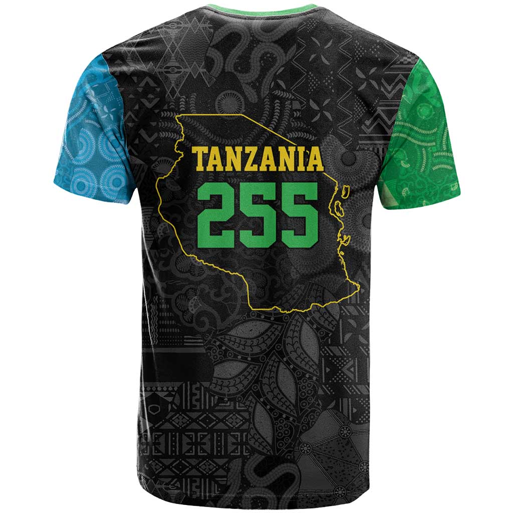 Tanzania 255 T shirt African Mix Pattern Flag Motif LT9