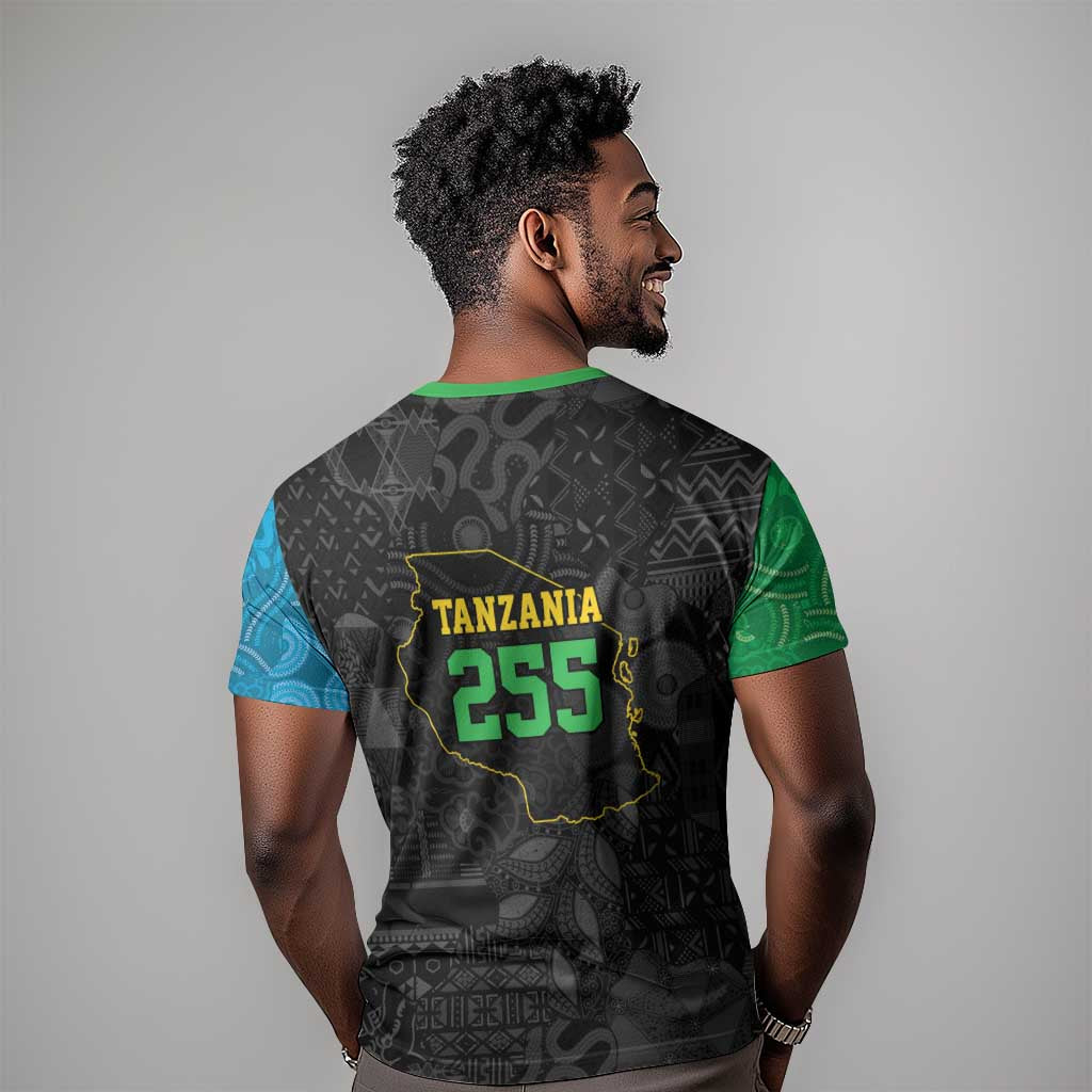 Tanzania 255 T shirt African Mix Pattern Flag Motif LT9