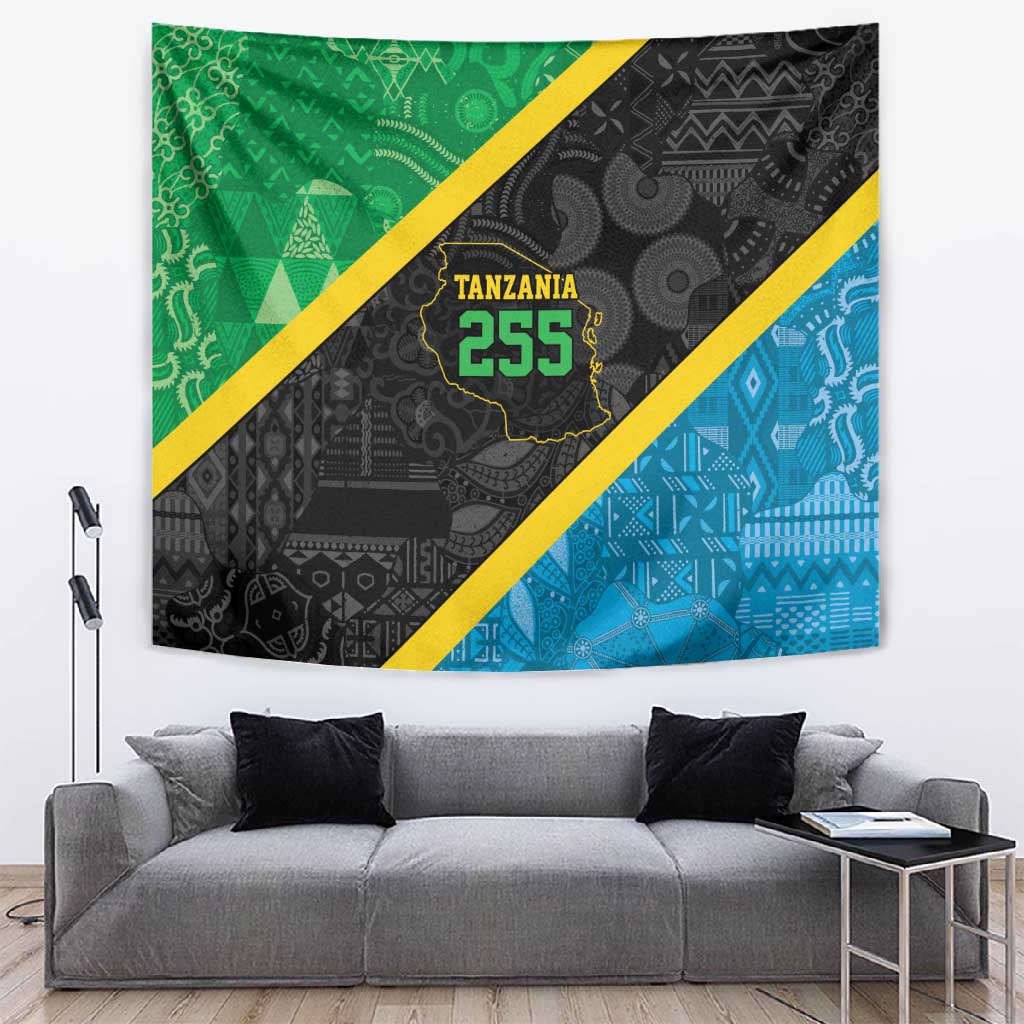 Tanzania 255 Tapestry African Mix Pattern Flag Motif LT9