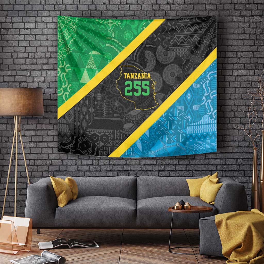 Tanzania 255 Tapestry African Mix Pattern Flag Motif LT9