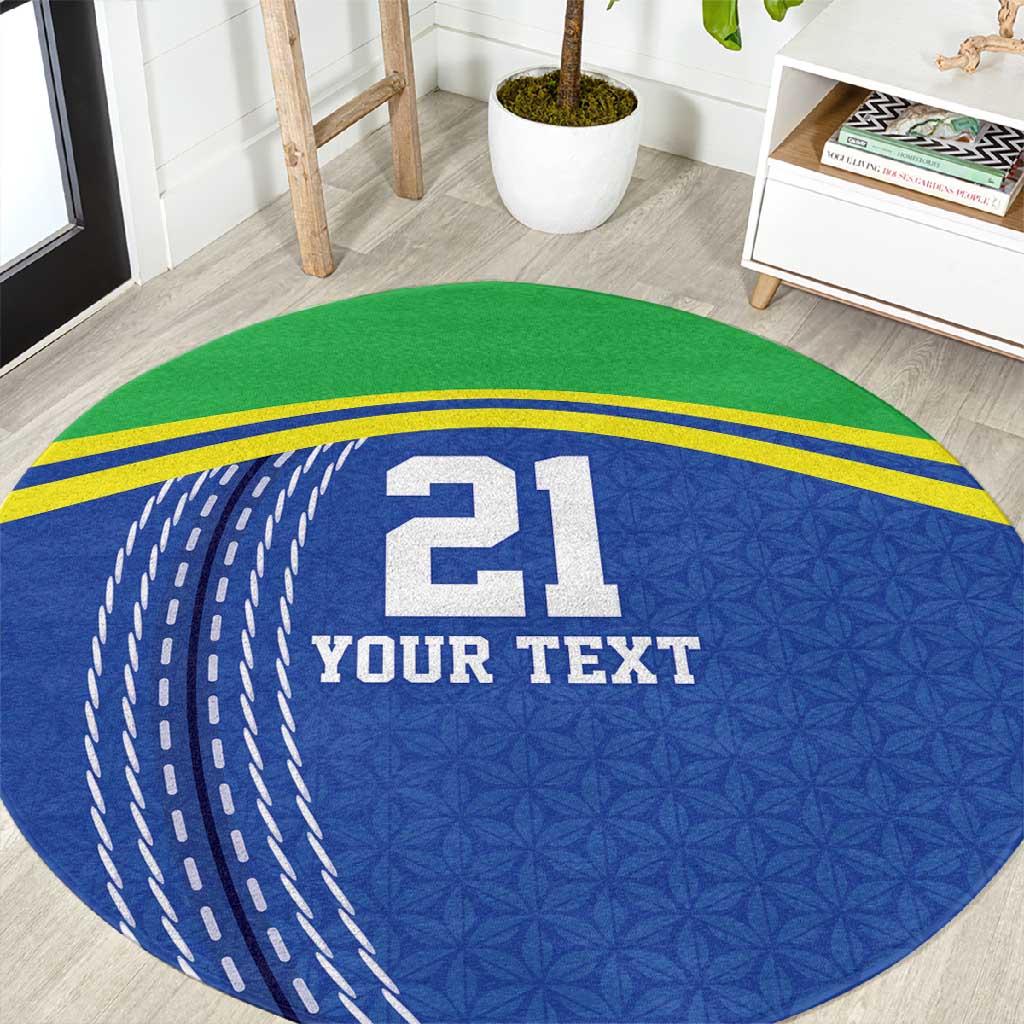 Custom Cicket African Tanzania Round Carpet The Cows Tanzania Pattern LT9
