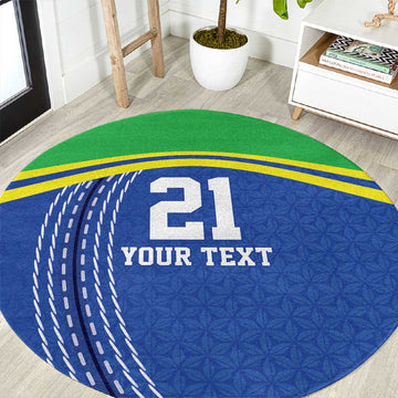 Custom Cicket African Tanzania Round Carpet The Cows Tanzania Pattern LT9