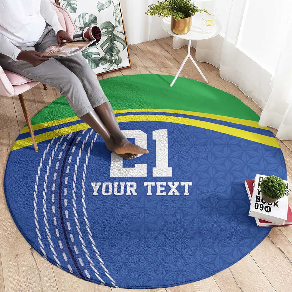 Custom Cicket African Tanzania Round Carpet The Cows Tanzania Pattern LT9