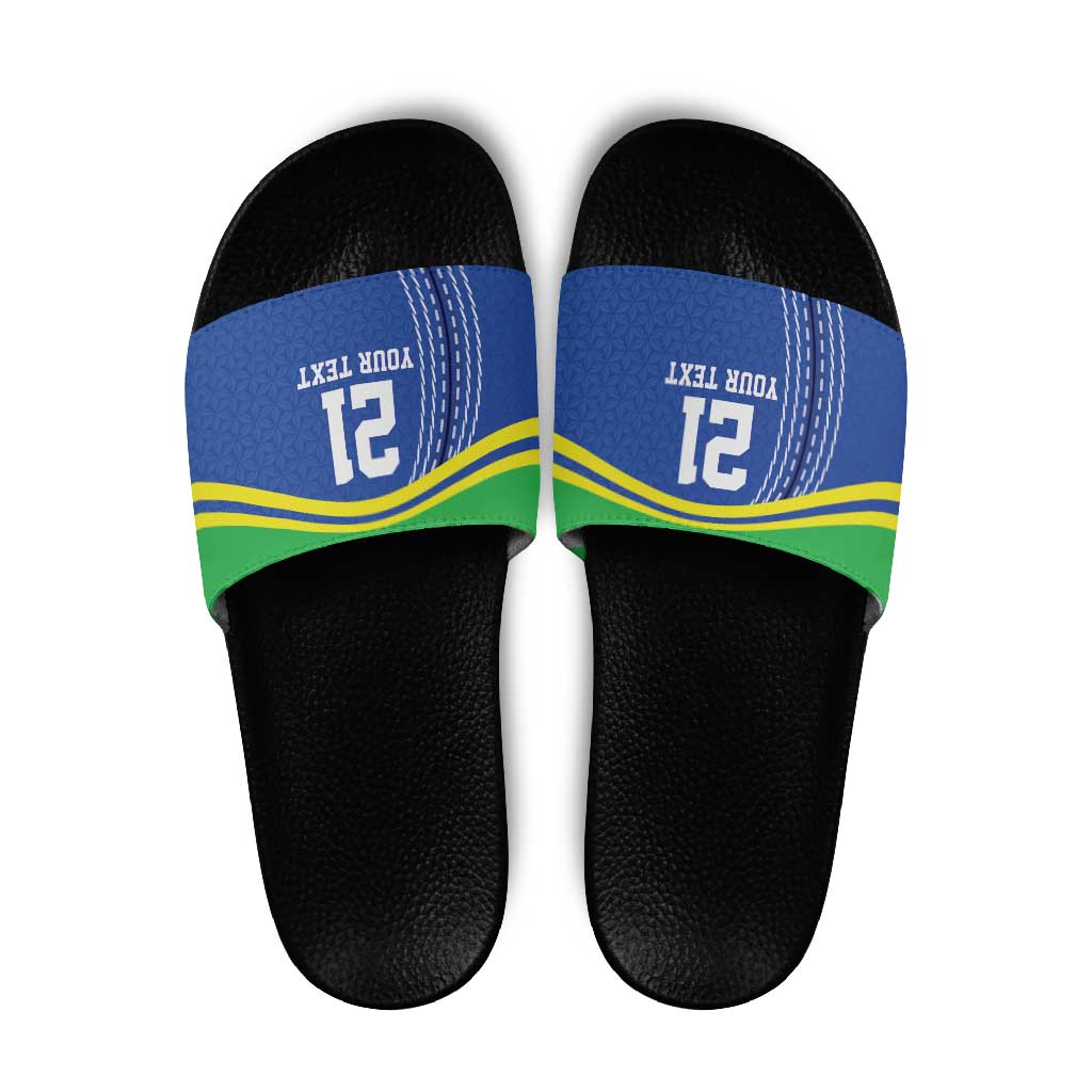 Tanzania Cricket Custom Slide Sandals The Cows Tanzania Pattern LT9