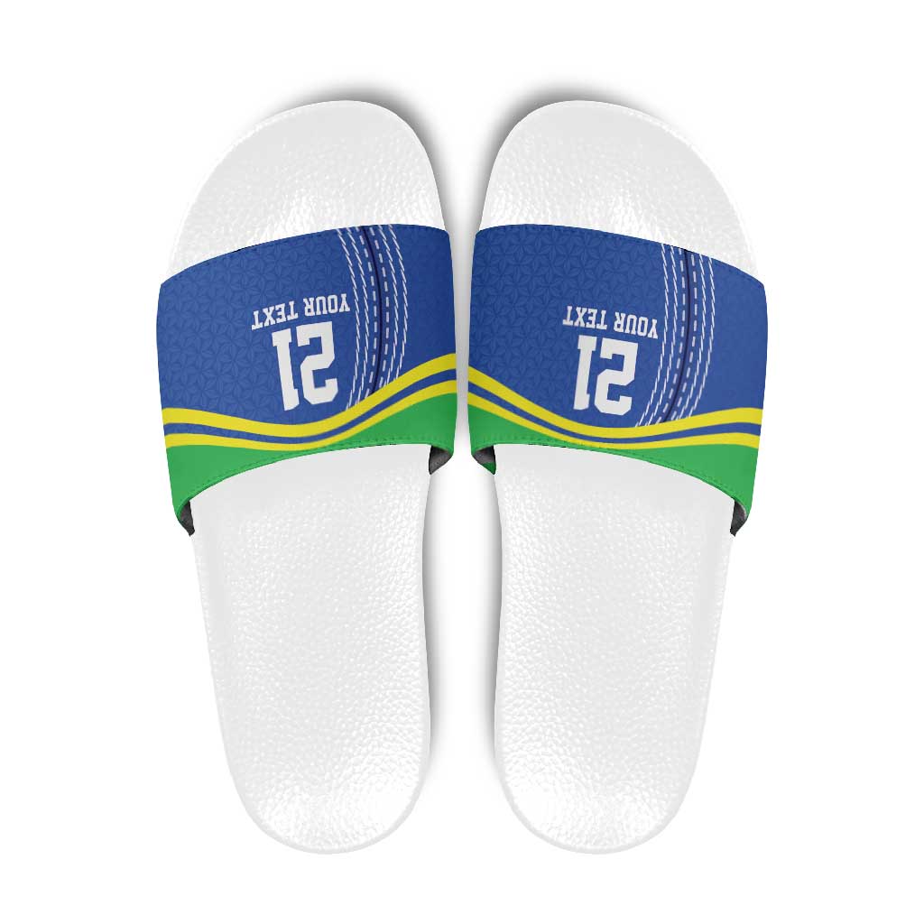 Tanzania Cricket Custom Slide Sandals The Cows Tanzania Pattern LT9