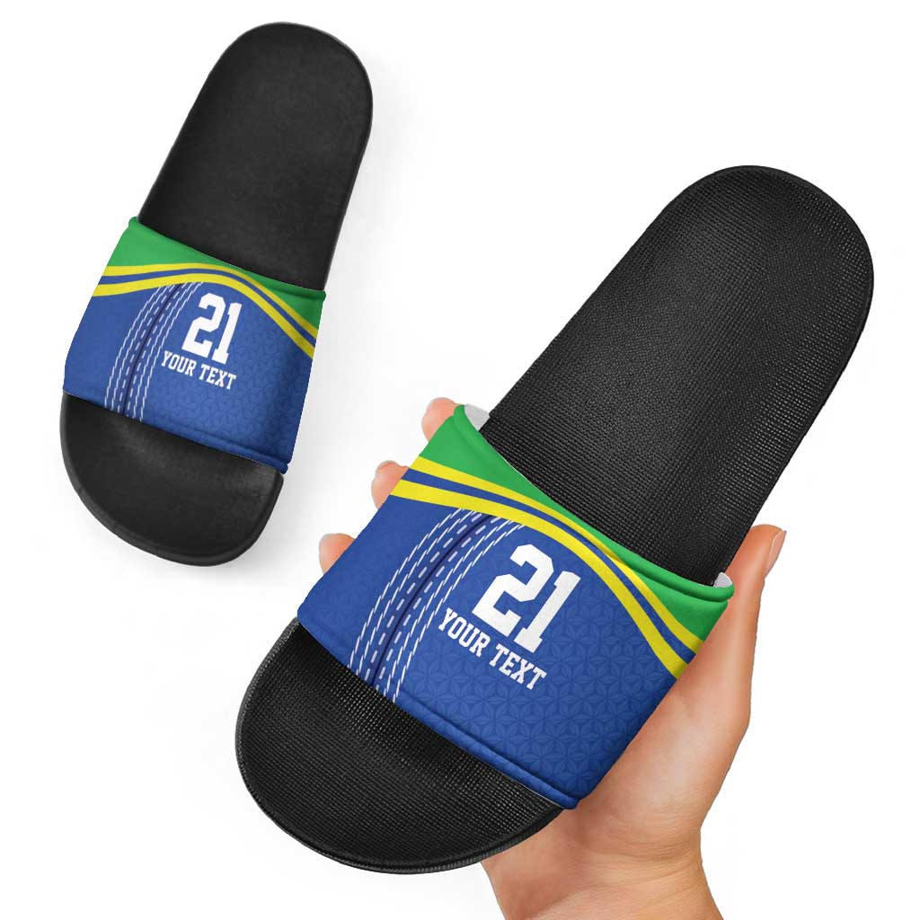 Tanzania Cricket Custom Slide Sandals The Cows Tanzania Pattern LT9