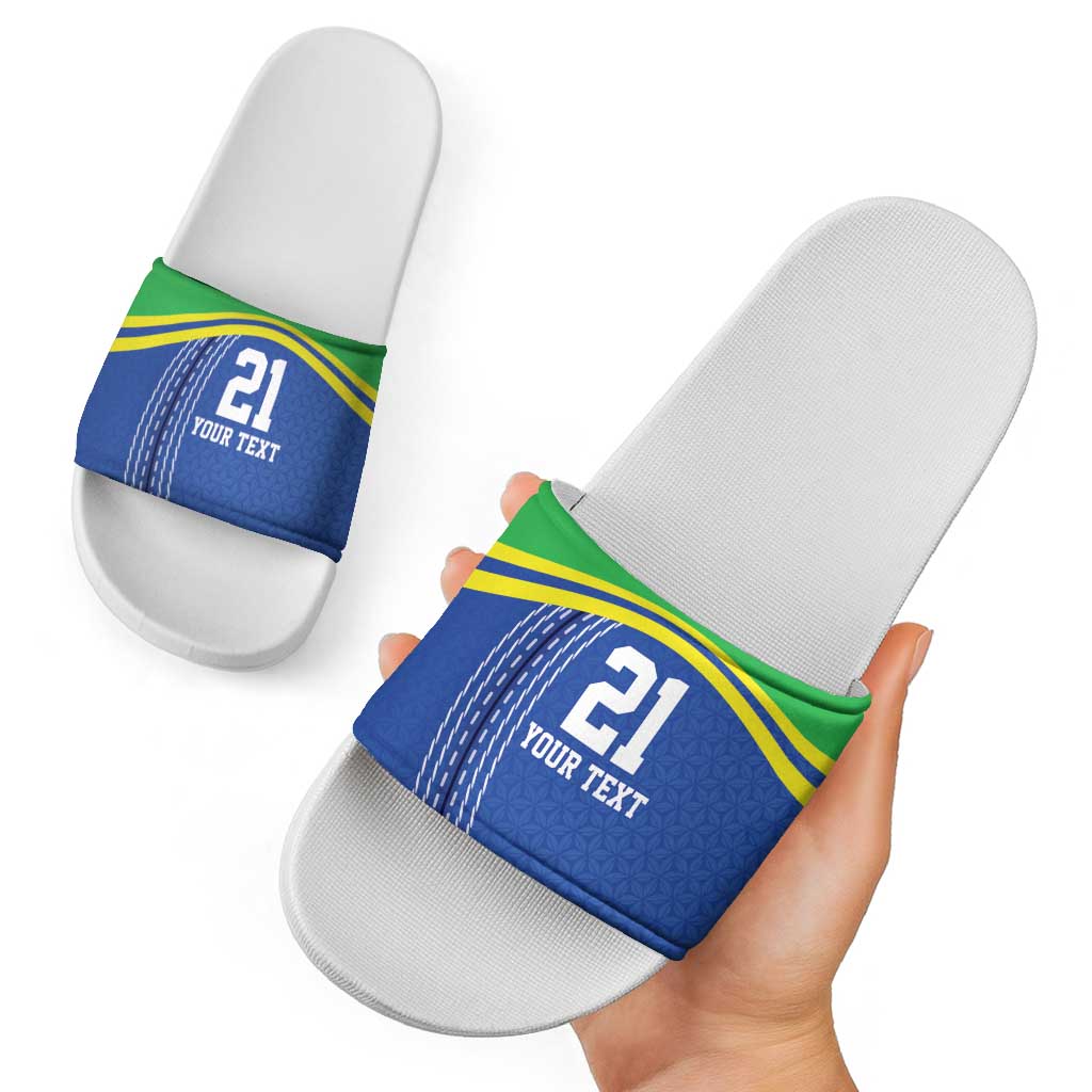 Tanzania Cricket Custom Slide Sandals The Cows Tanzania Pattern LT9