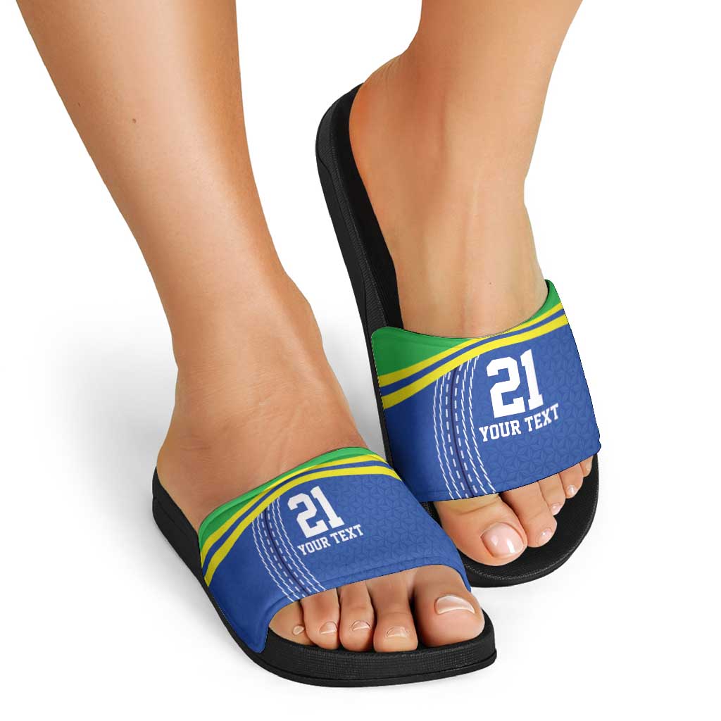 Tanzania Cricket Custom Slide Sandals The Cows Tanzania Pattern LT9