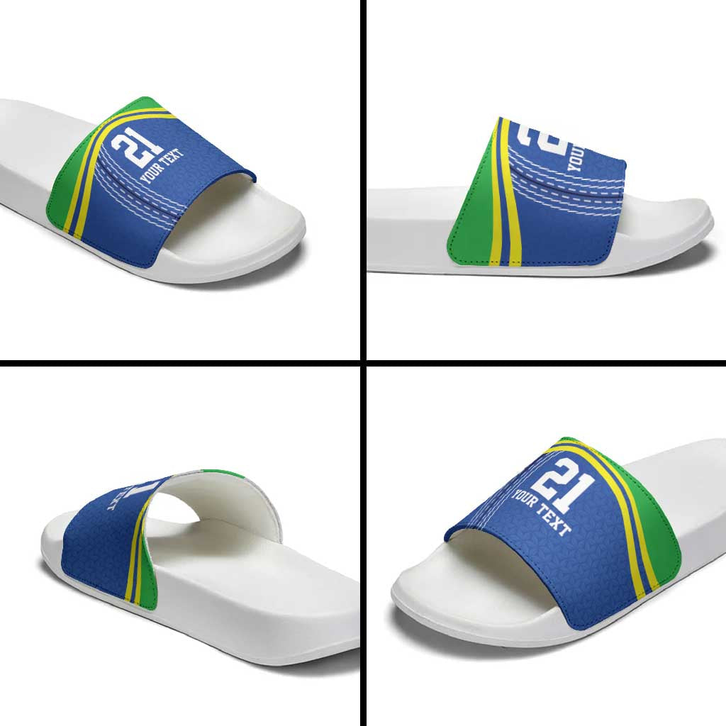 Tanzania Cricket Custom Slide Sandals The Cows Tanzania Pattern LT9