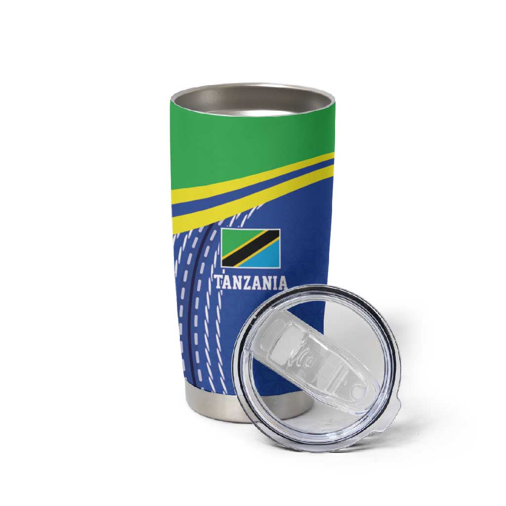 Custom Cicket African Tanzania Tumbler Cup The Cows Tanzania Pattern LT9