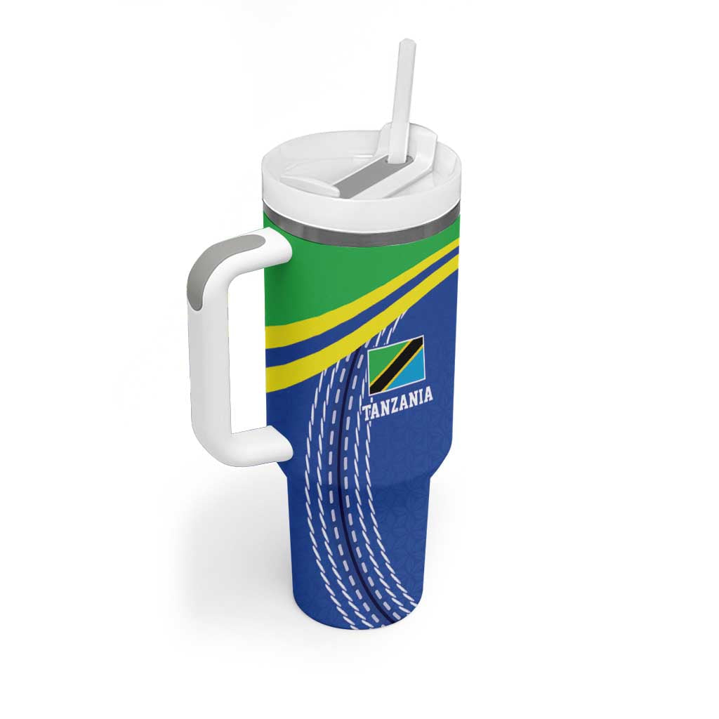 Custom Cicket African Tanzania Tumbler With Handle The Cows Tanzania Pattern LT9