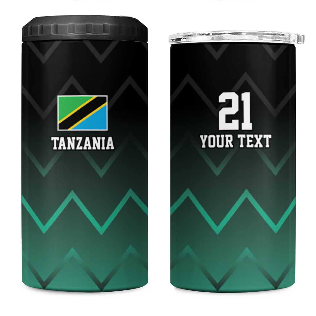 Custom Football African Tanzania 4 in 1 Can Cooler Tumbler Retro 2023-24 Tanzania History LT9