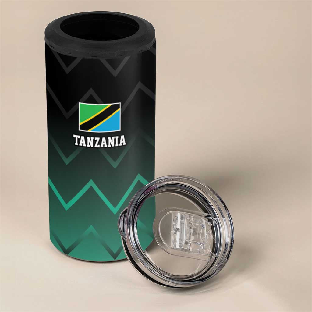 Custom Football African Tanzania 4 in 1 Can Cooler Tumbler Retro 2023-24 Tanzania History LT9