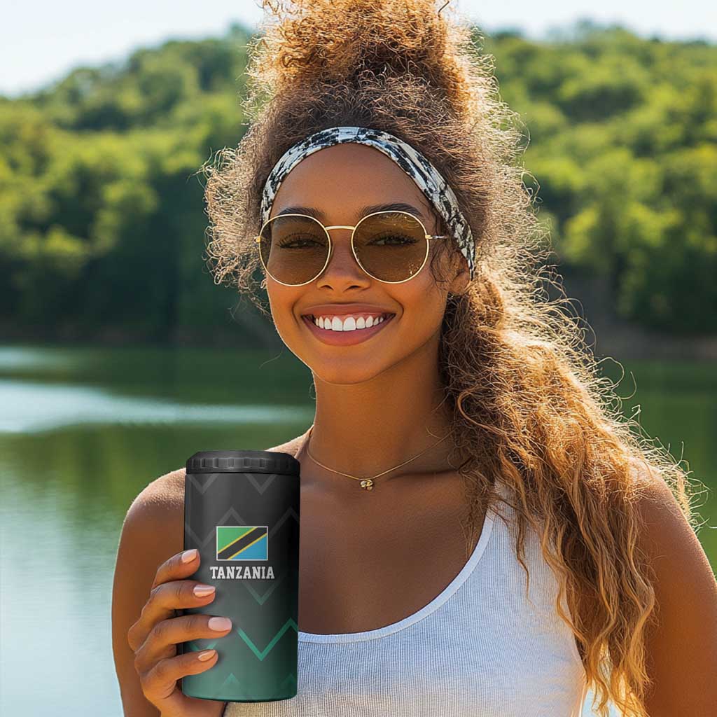 Custom Football African Tanzania 4 in 1 Can Cooler Tumbler Retro 2023-24 Tanzania History LT9