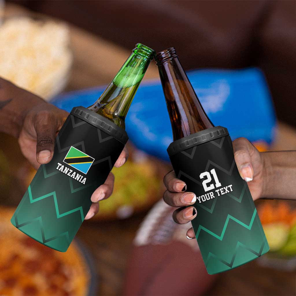 Custom Football African Tanzania 4 in 1 Can Cooler Tumbler Retro 2023-24 Tanzania History LT9