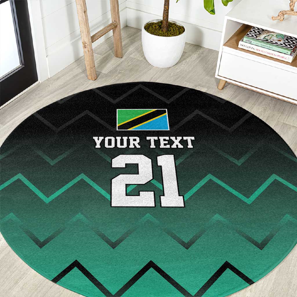 Custom Football African Tanzania Round Carpet Retro 2023-24 Tanzania History LT9