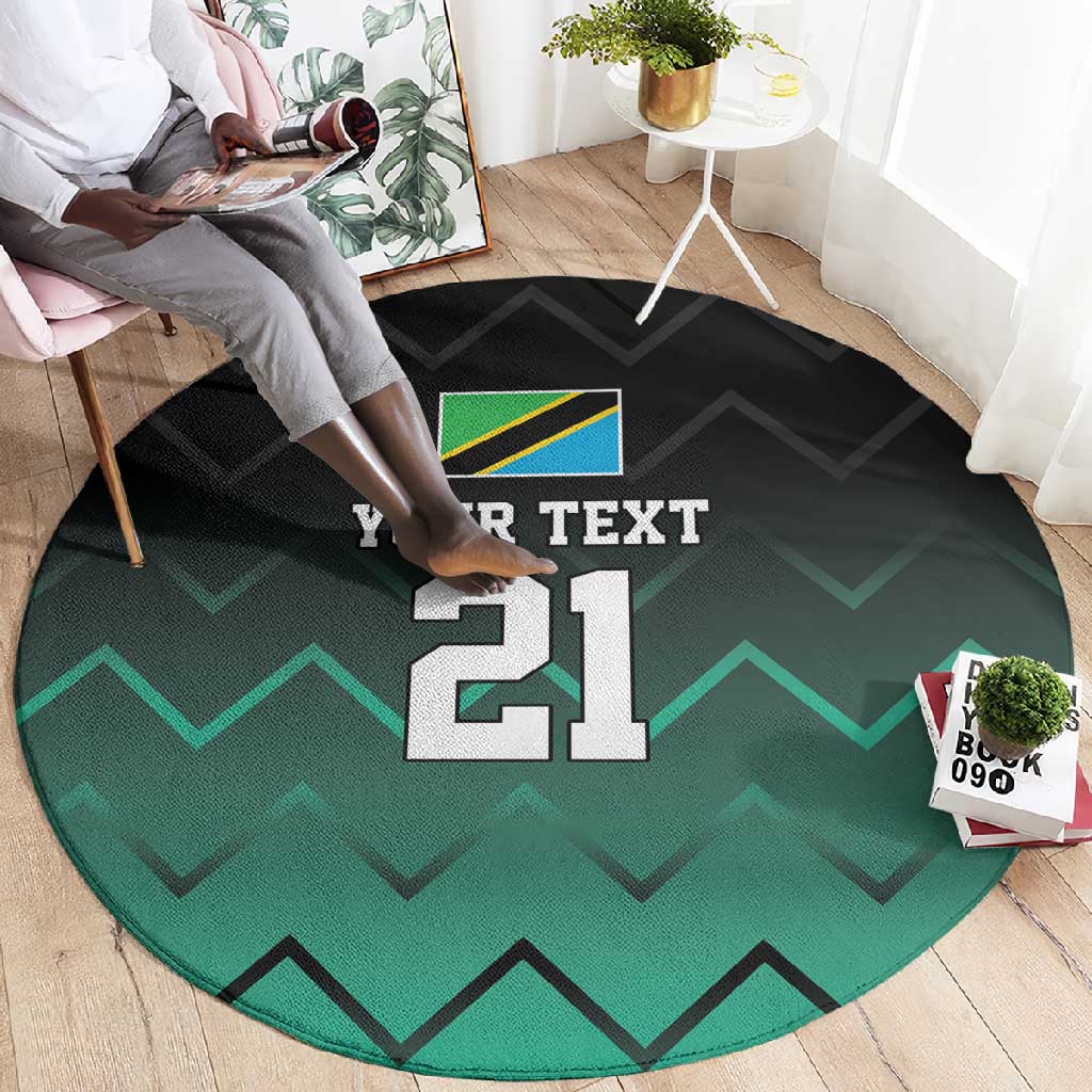 Custom Football African Tanzania Round Carpet Retro 2023-24 Tanzania History LT9