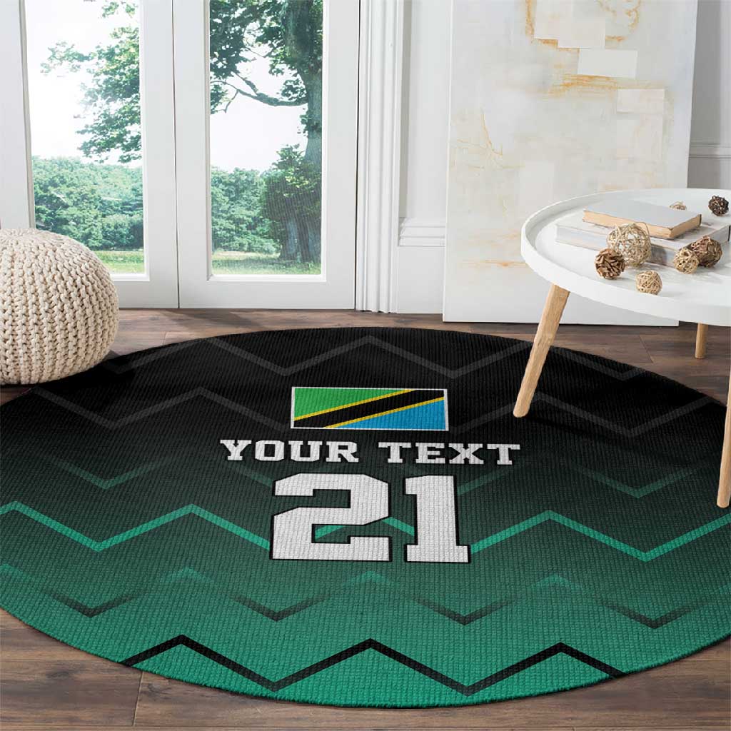 Custom Football African Tanzania Round Carpet Retro 2023-24 Tanzania History LT9