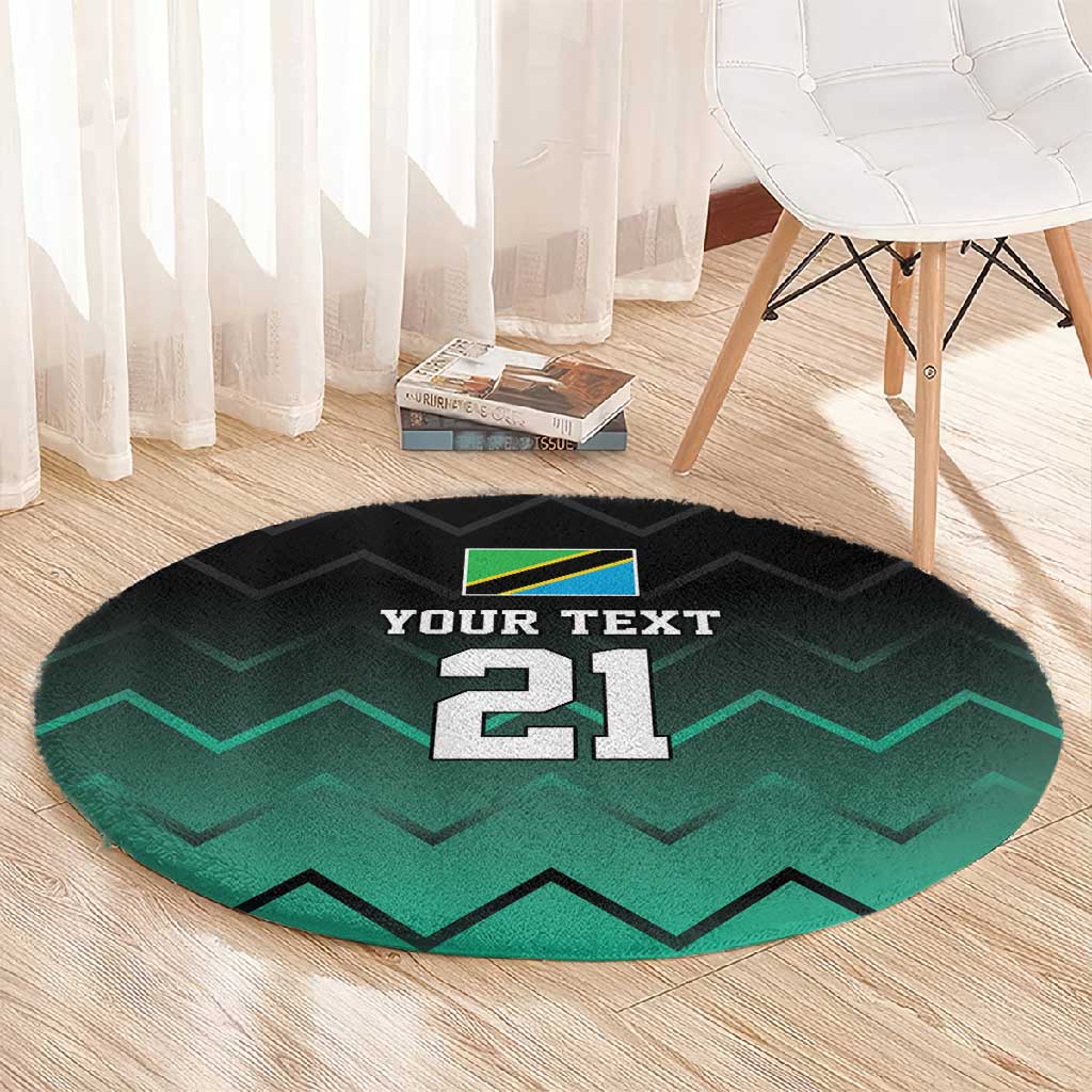 Custom Football African Tanzania Round Carpet Retro 2023-24 Tanzania History LT9