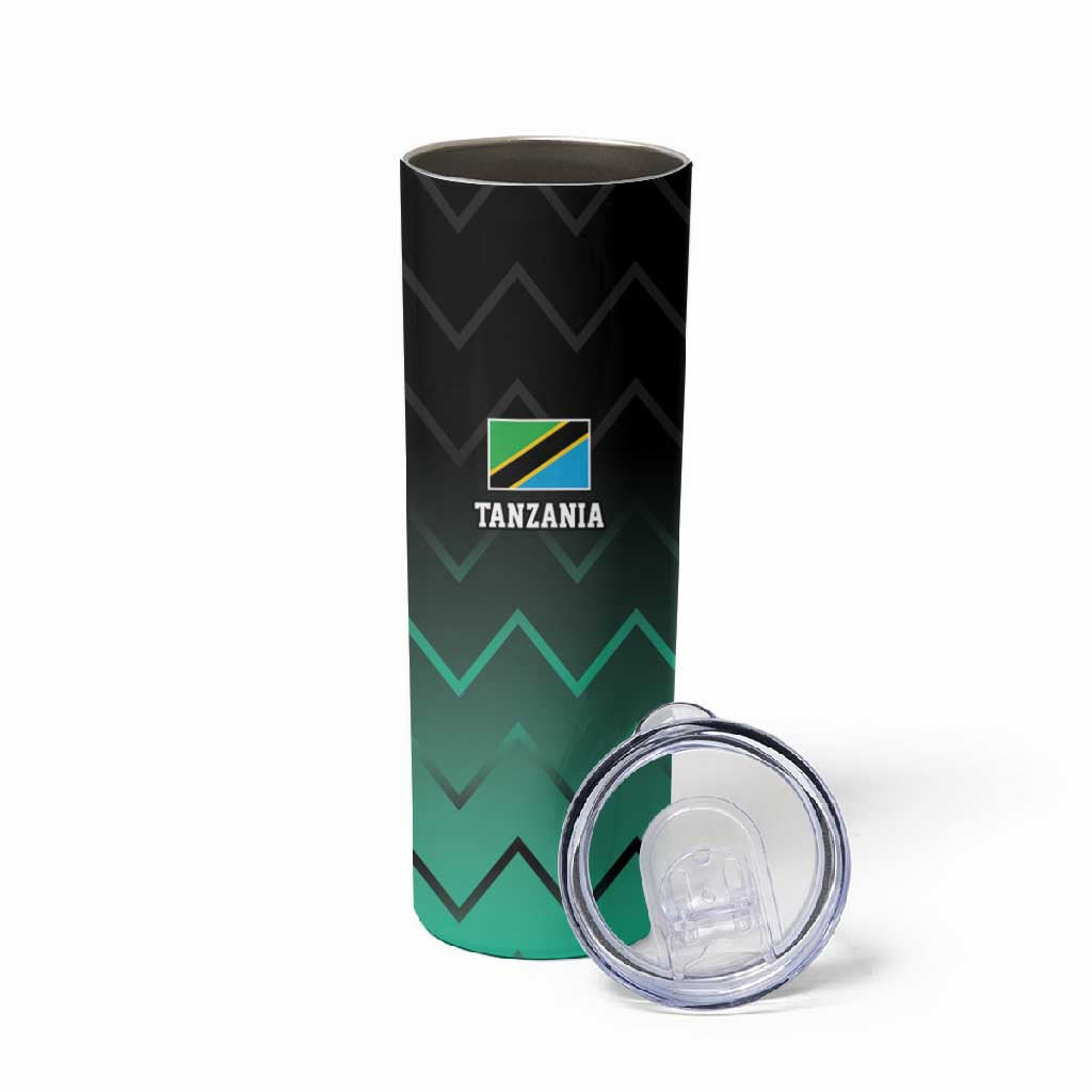 Custom Football African Tanzania Skinny Tumbler Retro 2023-24 Tanzania History LT9