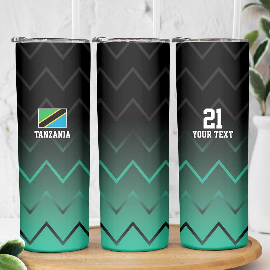 Custom Football African Tanzania Skinny Tumbler Retro 2023-24 Tanzania History LT9