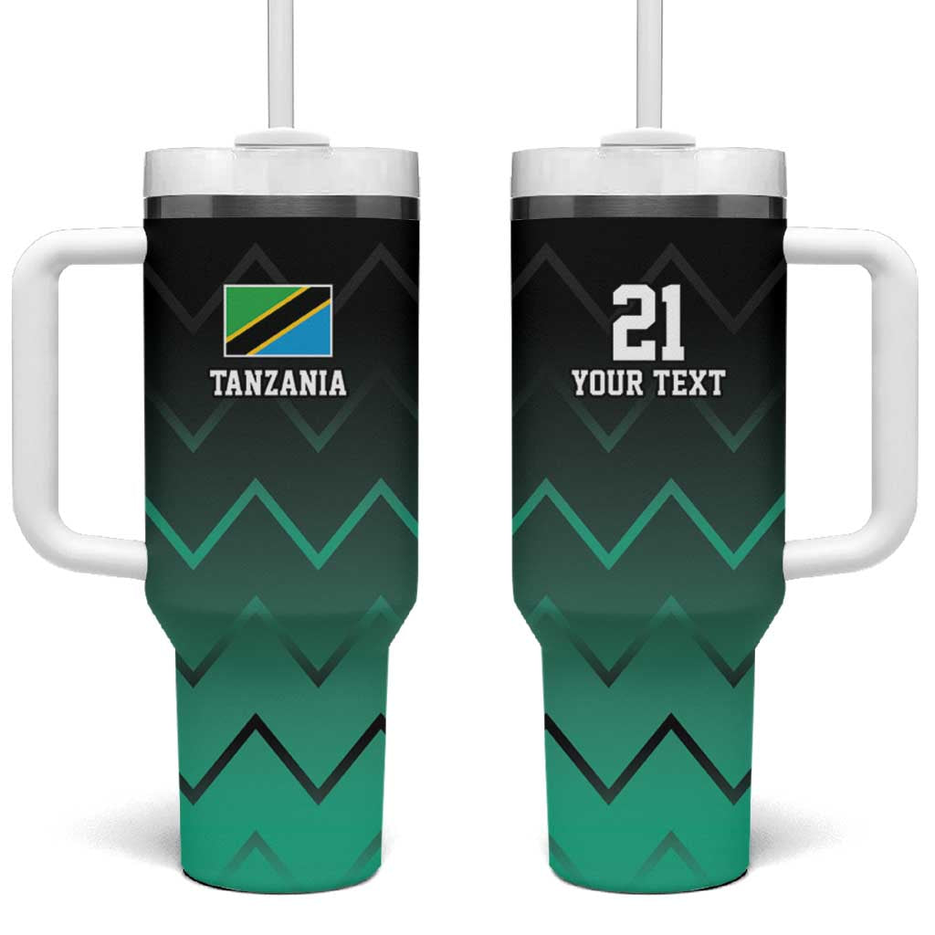 Custom Football African Tanzania Tumbler With Handle Retro 2023-24 Tanzania History LT9