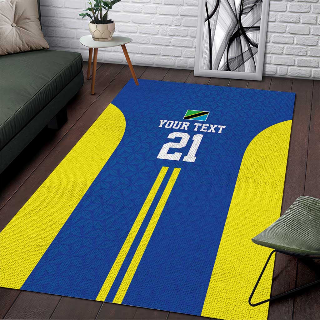 Custom Football African Tanzania Area Rug Taifa Stars Go Champion LT9