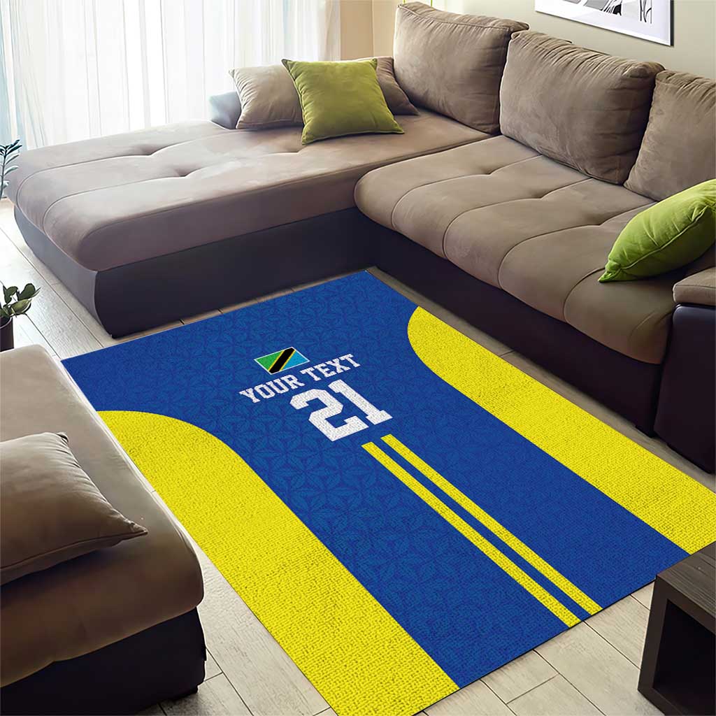 Custom Football African Tanzania Area Rug Taifa Stars Go Champion LT9