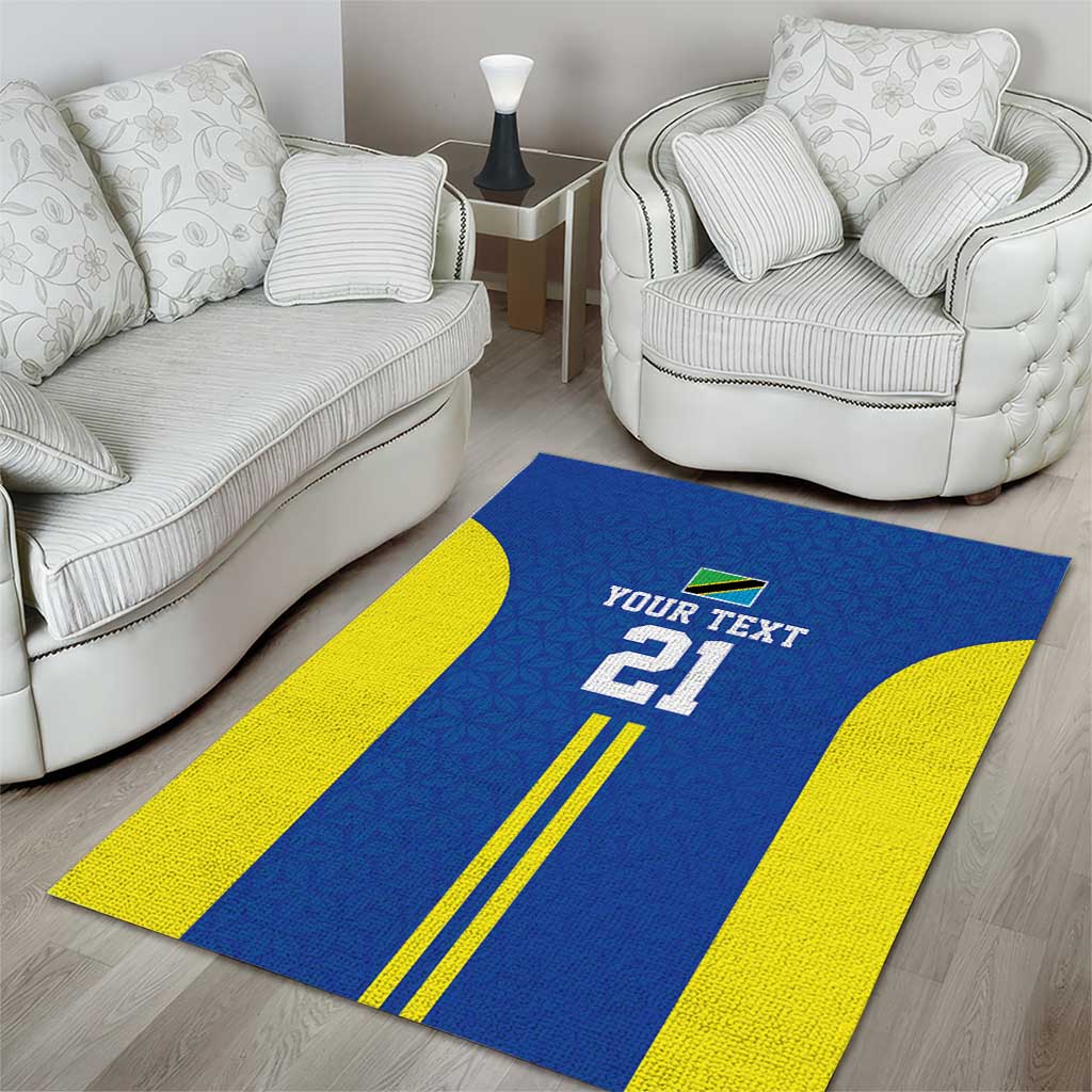 Custom Football African Tanzania Area Rug Taifa Stars Go Champion LT9