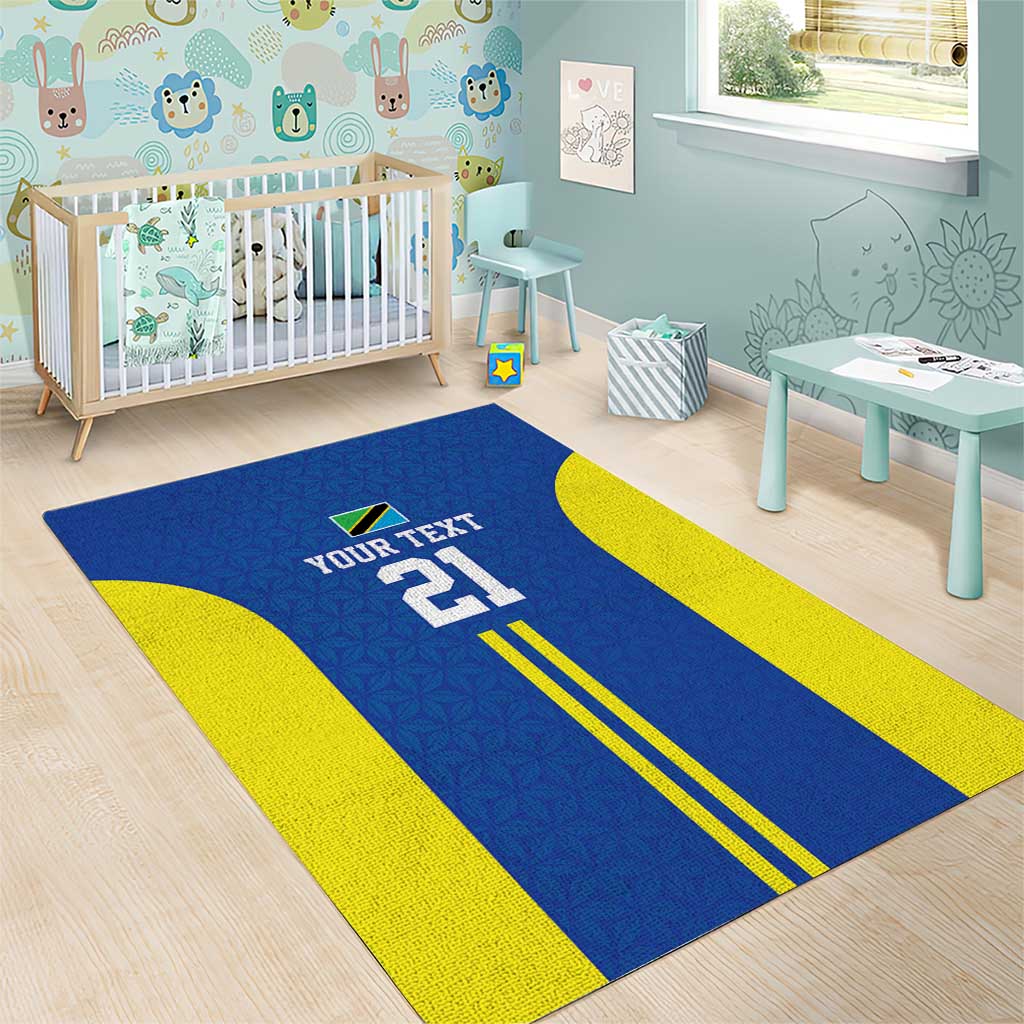 Custom Football African Tanzania Area Rug Taifa Stars Go Champion LT9