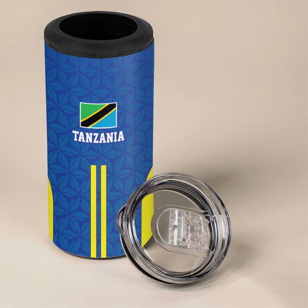 Custom Football African Tanzania 4 in 1 Can Cooler Tumbler Taifa Stars Go Champion LT9