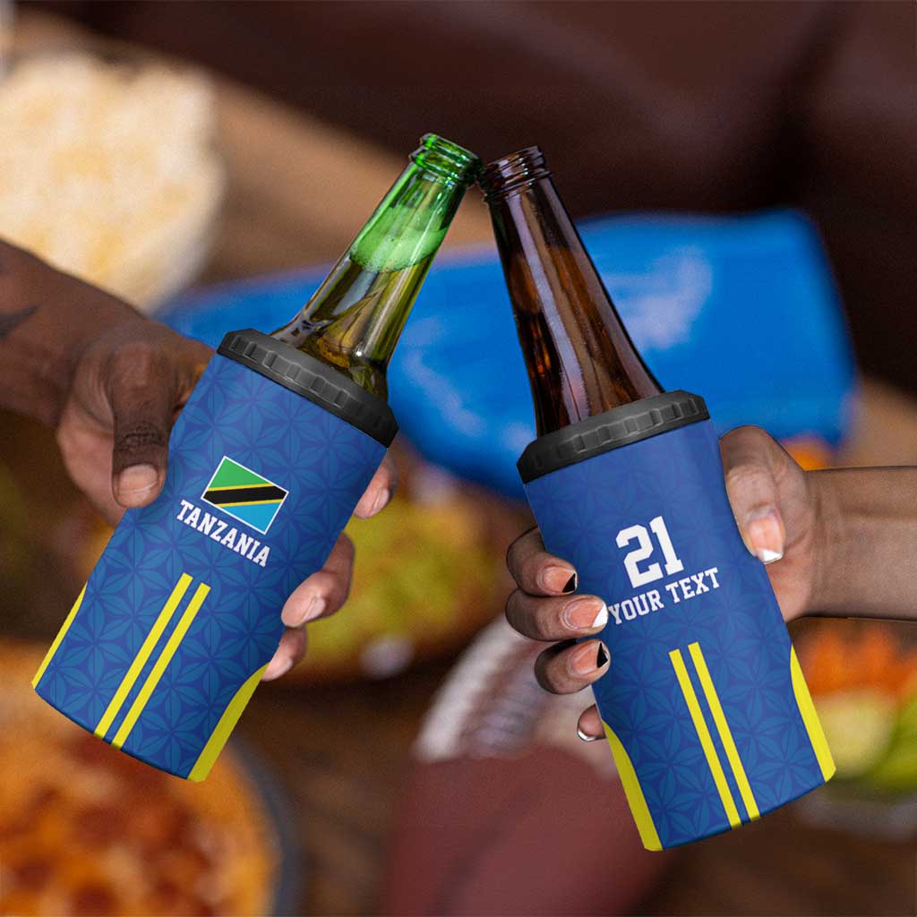 Custom Football African Tanzania 4 in 1 Can Cooler Tumbler Taifa Stars Go Champion LT9
