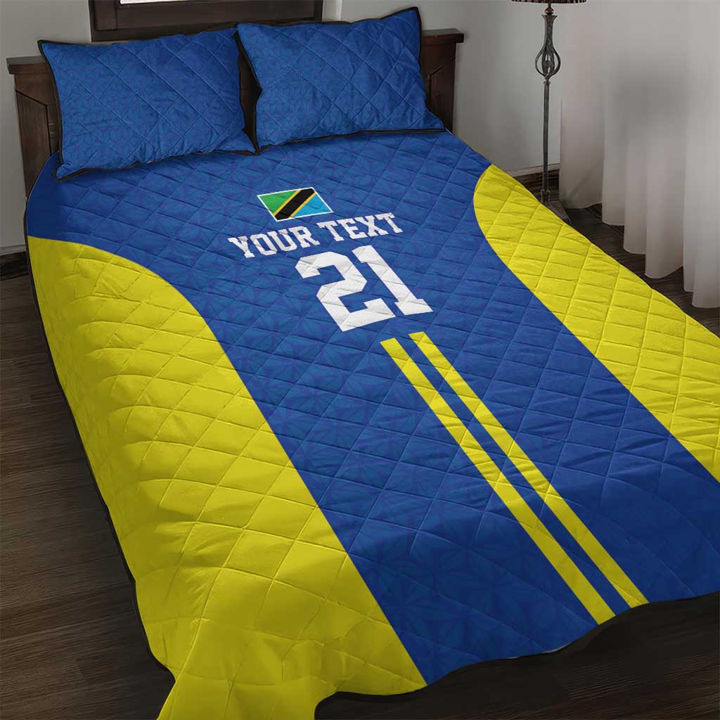 Custom Football African Tanzania Quilt Bed Set Taifa Stars Go Champion LT9