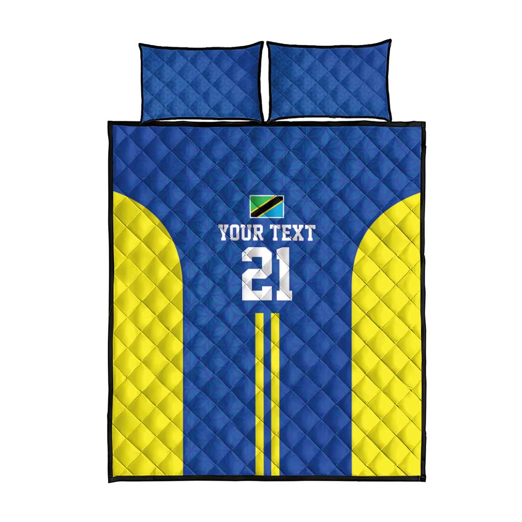 Custom Football African Tanzania Quilt Bed Set Taifa Stars Go Champion LT9