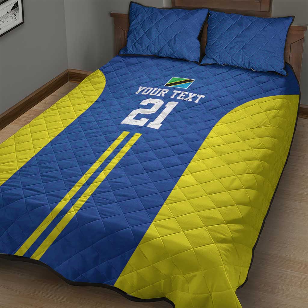 Custom Football African Tanzania Quilt Bed Set Taifa Stars Go Champion LT9