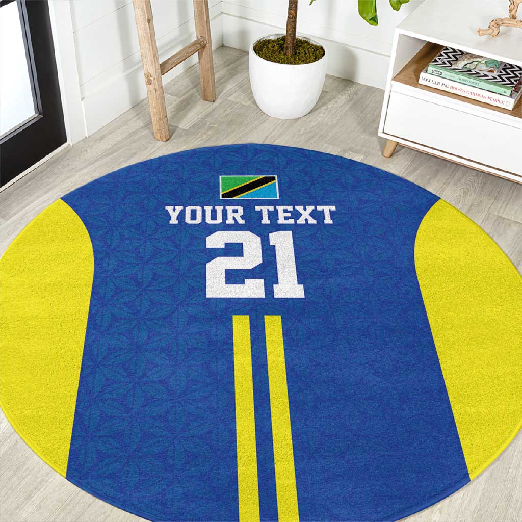 Custom Football African Tanzania Round Carpet Taifa Stars Go Champion LT9