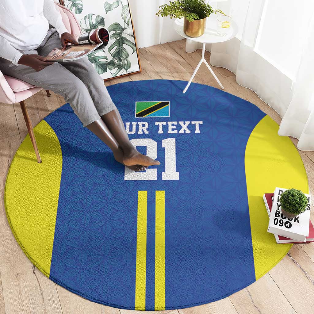 Custom Football African Tanzania Round Carpet Taifa Stars Go Champion LT9