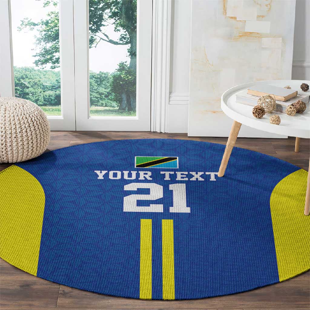 Custom Football African Tanzania Round Carpet Taifa Stars Go Champion LT9