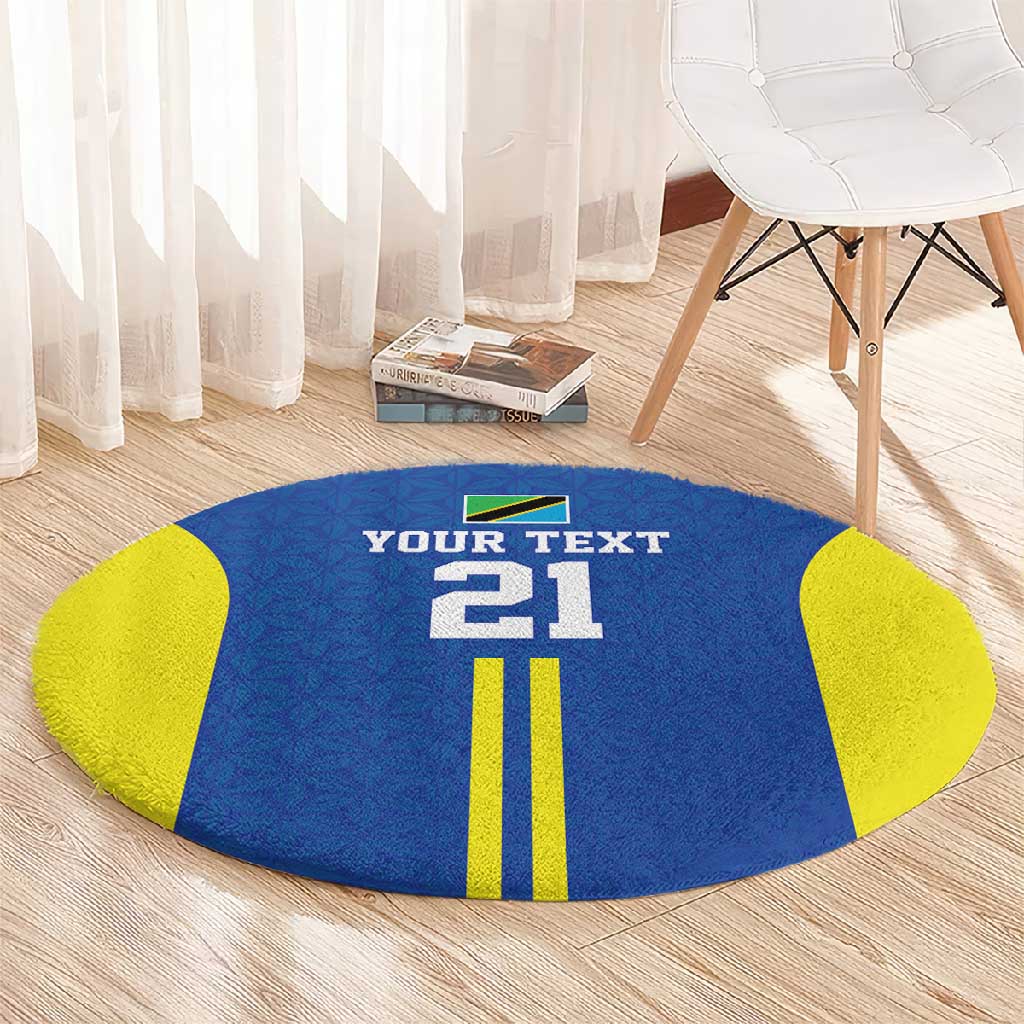 Custom Football African Tanzania Round Carpet Taifa Stars Go Champion LT9