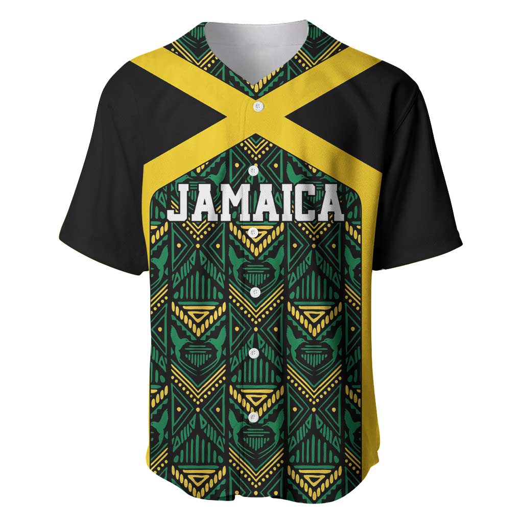 Afro-Jamaicans Football Custom Baseball Jersey Black Ethnic Motifs LT9