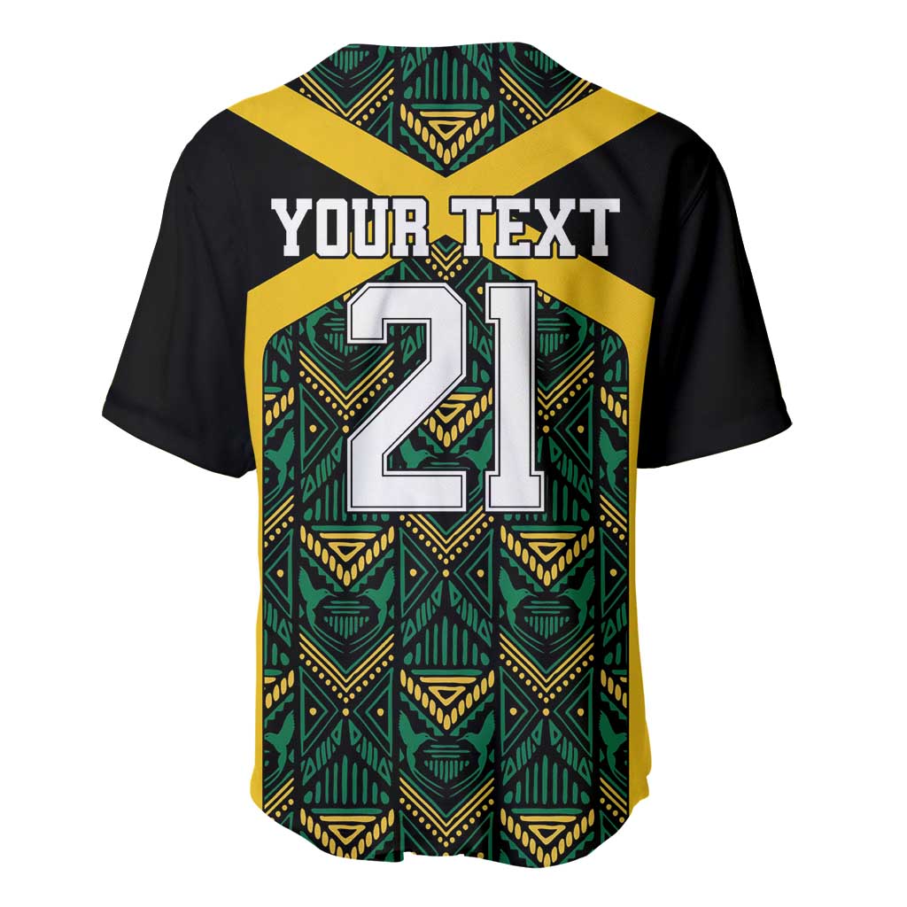 Afro-Jamaicans Football Custom Baseball Jersey Black Ethnic Motifs LT9