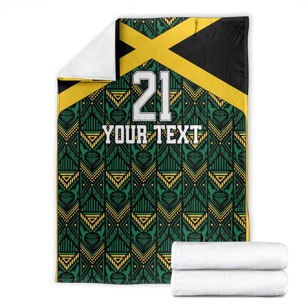 Afro-Jamaicans Football Custom Blanket Black Ethnic Motifs LT9